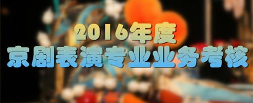 免费c逼视频水多国家京剧院2016年度京剧表演专业业务考...